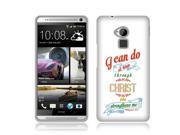 HTC One Max T6 Hard Case Cover Christian Bible Verse Philippians 4 13