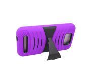 BLU Studio 5.5 D610A Hard Cover and Silicone Protective Case Hybrid Purple Black w Stand