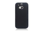 HTC One 2 M8 Hard Cover and Silicone Protective Case Hybrid Mesh Black