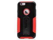 Apple iPhone 6 4.7 inch Hard Cover and Silicone Protective Case Hybrid Black Red w Stand