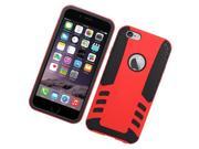 Apple iPhone 6 4.7 inch Hard Cover and Silicone Protective Case Hybrid Red Black Fusion