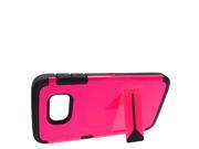 Samsung Galaxy S6 Hard Cover and Silicone Protective Case Hybrid Hot Pink Black With Stand New