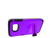 Samsung Galaxy S6 Hard Cover and Silicone Protective Case Hybrid Purple Black With Stand New