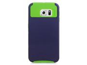 Samsung Galaxy S6 Hard Cover and Silicone Protective Case Hybrid Solid Dark Blue Green Honeycomb Dots