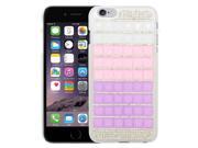 Apple iPhone 6 plus 5.5 inch Back Cover Case 3D Purple Pink White With Full Rhinestones