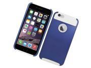 Apple iPhone 6 plus 5.5 inch Hard Cover and Silicone Protective Case Hybrid Solid Dark Blue White Honeycomb Dots