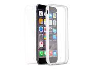 Apple iPhone 6 plus 5.5 inch Hard Cover and Silicone Protective Case Hybrid Front and Back Clear Solid White Bumper