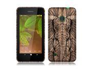 Nokia Lumia 530 Silicone Case TPU Elephant Head Aztec Wooden