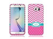 Samsung Galaxy S6 Edge G925 Silicone Case TPU Hot Pink Love Monogram