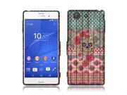 Sony Xperia Z3 Compact Silicone Case TPU Skull Flower Aztec Wooden