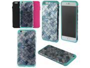 Apple iPhone 6 plus 5.5 inch Hard Cover and Silicone Protective Case Hybrid Black Gray Brick Marble Teal Black Hot Pink