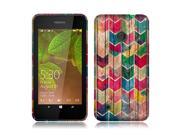 Nokia Lumia 530 Silicone Case TPU Watercolor Chevron Stained Wood