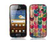 Samsung Galaxy Ace 2 I8160 Silicone Case TPU Watercolor Chevron Stained Wood