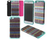 Apple iPhone 6 plus 5.5 inch Hard Cover and Silicone Protective Case Hybrid Yellow Blue White Stripe Wood Teal Black Hot Pink