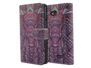 LG Optimus L70 MS323 Pouch Case Cover Elephant Head Aztec Wallet Card