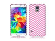 Samsung Galaxy S5 G900 Silicone Case TPU Pink Mini Chevron