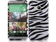 HTC One M9 Hard Case Cover Black White Zebra