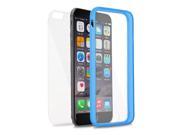 Apple iPhone 6 4.7 inch Hard Cover and Silicone Protective Case Hybrid Front and Back Clear Solid Dark Blue Bumper