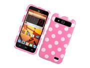 ZTE Speed N9130 Hard Case Cover White Pink Dots