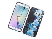 Samsung Galaxy S6 Edge G925 Hard Case Cover Blue Flowers