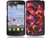 LG F70 D315 Hard Case Cover Colorful Hearts Texture