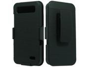 ZTE Speed N9130 Hard Cover and Silicone Protective Case Hybrid Black Ripple w Holster
