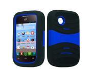 LG 306G Hard Cover and Silicone Protective Case Hybrid Black Dark Blue With Stand