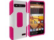 ZTE Speed N9130 Hard Cover and Silicone Protective Case Hybrid White Hot Pink Robust Slim
