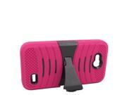 ZTE Speed N9130 Hard Cover and Silicone Protective Case Hybrid Hot Pink Black w Stand