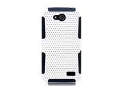 ZTE Speed N9130 Hard Cover and Silicone Protective Case Hybrid Mesh White Black