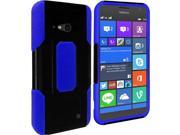 Nokia Lumia 735 Hard Cover and Silicone Protective Case Hybrid Black Blue Robust Slim