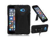 Microsoft Lumia 640 Hard Cover and Silicone Protective Case Hybrid Black Black Transformer With Stand