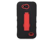 ZTE Speed N9130 Hard Cover and Silicone Protective Case Hybrid Black Red Symbiosis With Vertical Stand New