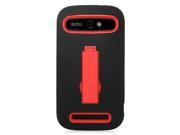 ZTE Warp Sync N9515 Hard Cover and Silicone Protective Case Hybrid Black Red Symbiosis w Vertical Stand