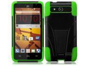ZTE Speed N9130 Hard Cover and Silicone Protective Case Hybrid Black Neon Green w Y Stand