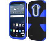 LG G Stylo LS770 G4 Note Hard Cover and Silicone Protective Case Hybrid Triad Triangle Black Blue