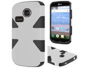 LG Sunrise L15G Lucky L16C Hard Cover and Silicone Protective Case Hybrid Triad Triangle White Black