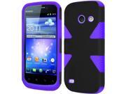 Huawei Tribute 4G LTE Y536A1 Hard Cover and Silicone Protective Case Hybrid Triad Triangle Black Purple