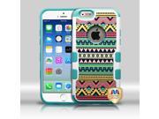 Apple iPhone 6 4.7 inch Hard Cover and Silicone Protective Case Hybrid Tribal Sun Tropical Teal TUFF Merge