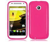 Motorola Moto E LTE 2nd Gen 2015 Silicone Case TPU Frosted Hot Pink Flexible Thin