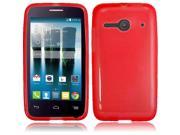 Alcatel OneTouch Evolve 2 4037T Silicone Case TPU Frosted Red