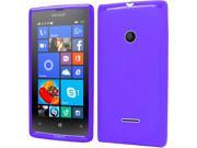 Microsoft Nokia Lumia 435 Silicone Case TPU Frosted Purple Flexible Thin