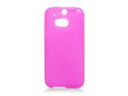 HTC One 2 M8 Silicone Case TPU Frosted Hot Pink