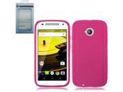 Motorola Moto E LTE 2nd Gen 2015 Silicone Case TPU Thick Rugged Hot Pink Flexible