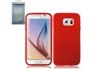 Samsung Galaxy S6 Silicone Case TPU Thick Rugged Red Flexible