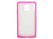 Samsung Galaxy Note 4 Silicone Case Clear Hot Pink Gummy