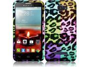 Alcatel One Touch Fierce 2 7040T Pop Icon A564C Hard Case Cover Colorful Leopard Texture