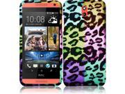 HTC Desire 610 Hard Case Cover Colorful Leopard Texture
