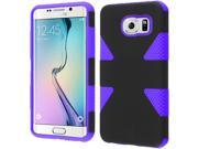 Samsung Galaxy S6 Edge G925 Hard Cover and Silicone Protective Case Hybrid Triad Triangle Black Purple