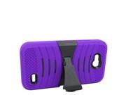 ZTE Speed N9130 Hard Cover and Silicone Protective Case Hybrid Purple Black w Stand